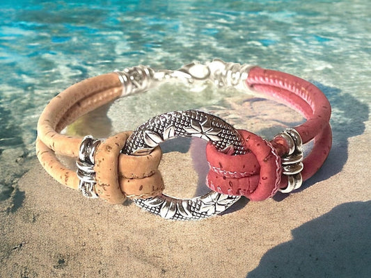 Bracelet, Colorful Cork Cord Bracelet, Eco-Friendly Jewelry for a Sustainable Lifestyle by Ecolifearth