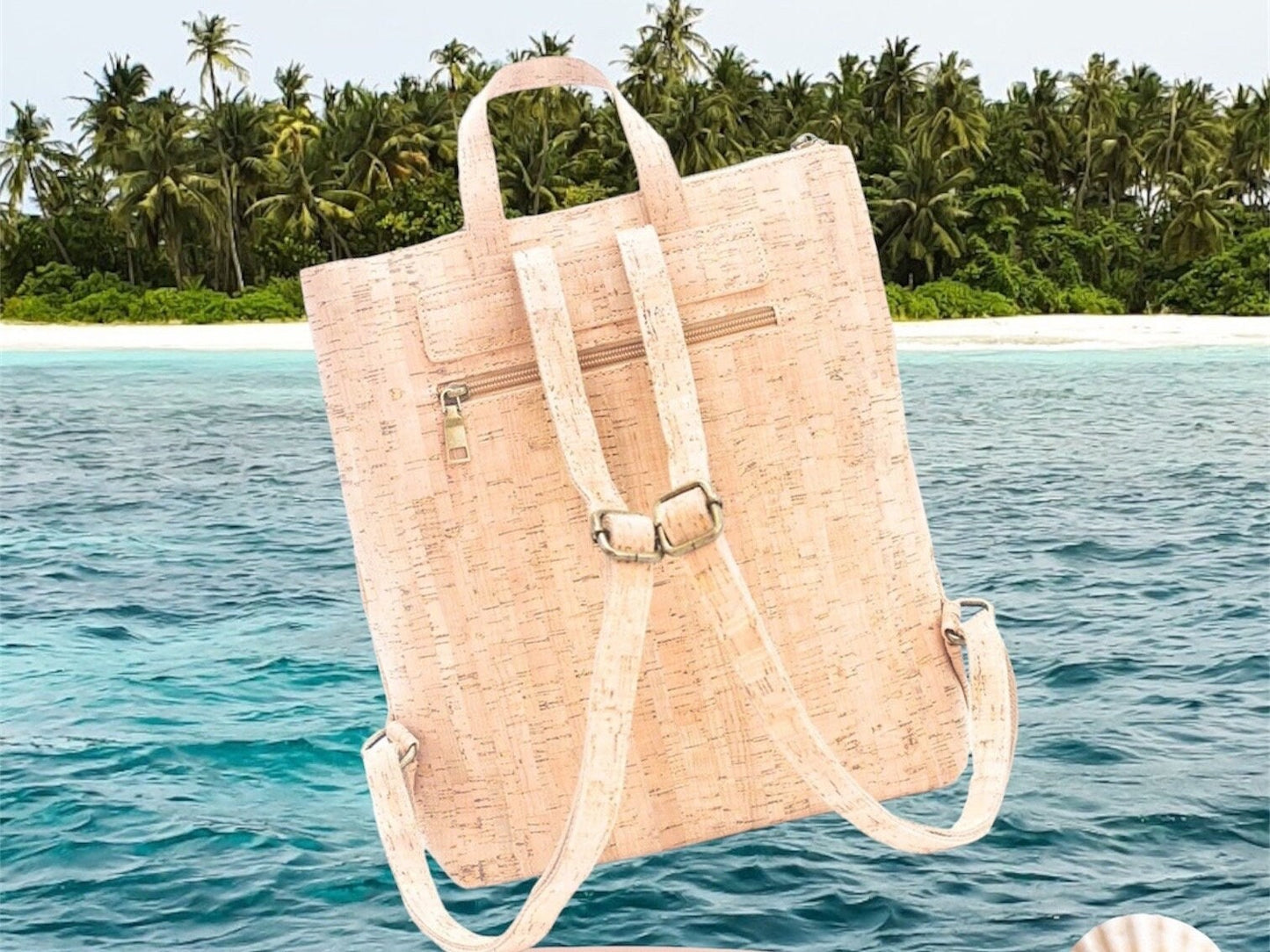 Backpack Summer Inspired Cork Vegan Leather Eco-Friendly and Sustainable