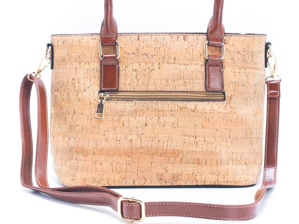 Natural Cork Leather Handbag - Eco-friendly Shoulder Purse