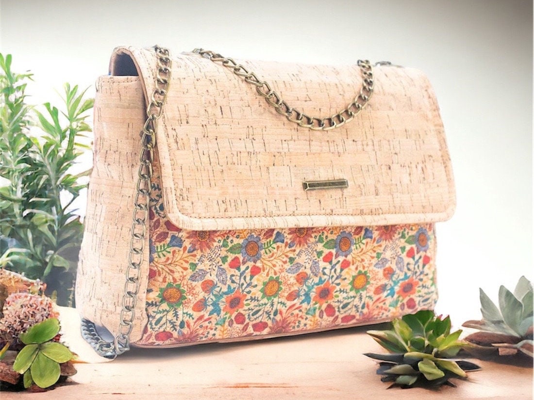 Chic and Sustainable Evening Bag, Envelope Bag, Flowers Pattern, Stylish Choice for Eco-friendly Fashionistas! by Ecolifearth