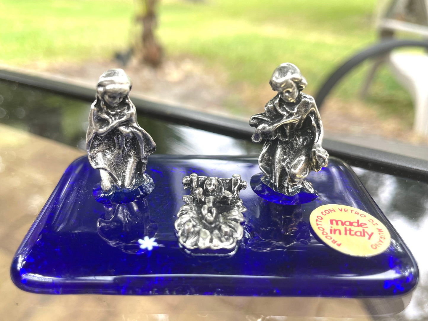 Handcrafted Nativity Scene Murano Glass Figurines Set - Unique Christmas Decor