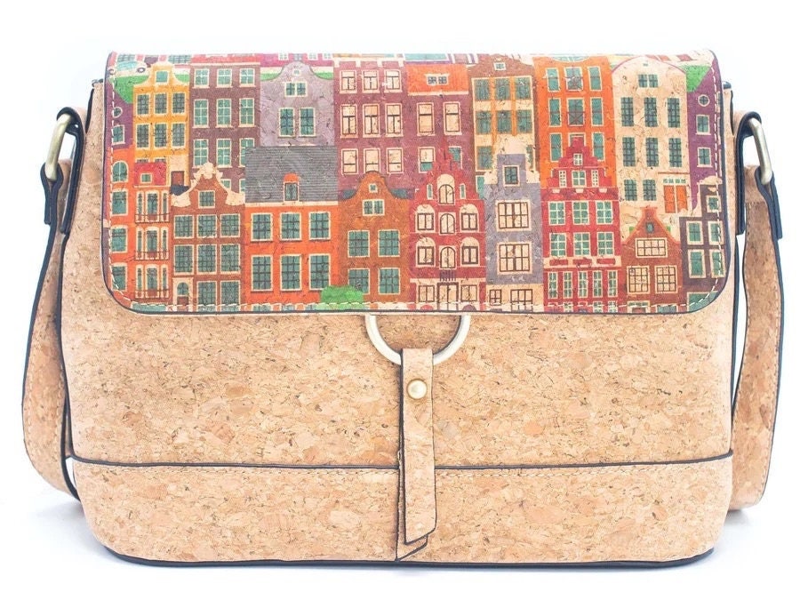 Chic and Sustainable: Cork Crossbody Bag and Wallet Set