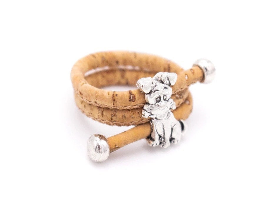 Little Dog Handmade Bracelet and Ring Set - Adjustable Eco-Friendly Jewelry