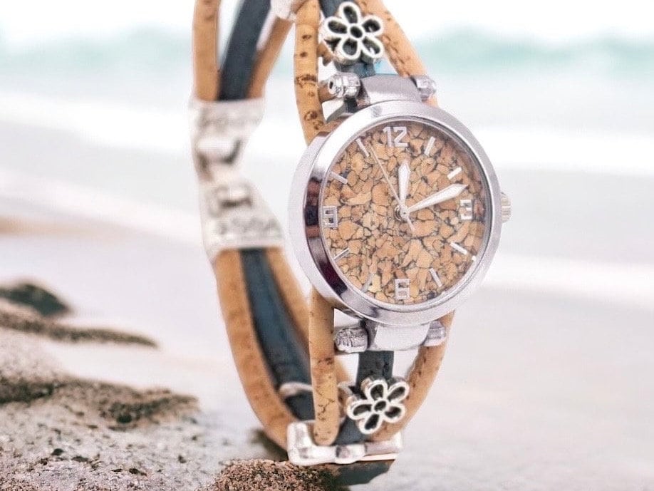 Handmade Cork Watch for Women - Eco-Friendly Timepiece with Natural Cork Strap by Ecolifearth