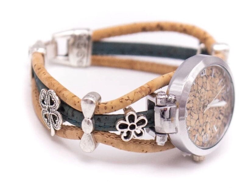 Handmade Cork Watch for Women - Eco-Friendly Timepiece with Natural Cork Strap