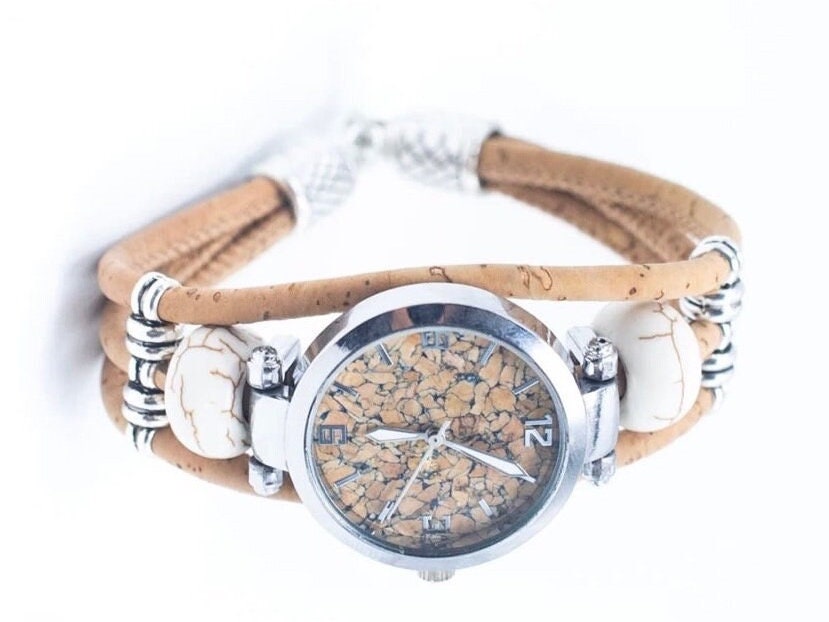 Handmade Cork Watch for Women - Unique Eco-Friendly Timepiece - Sustainable Fashion Accessory