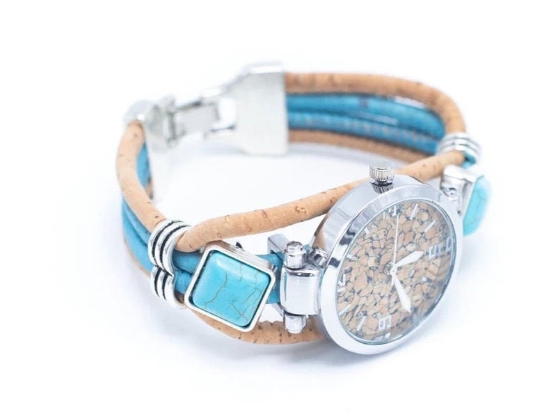 Handmade Cork Watch for Women - Eco-Friendly Timepiece with Natural Cork Band