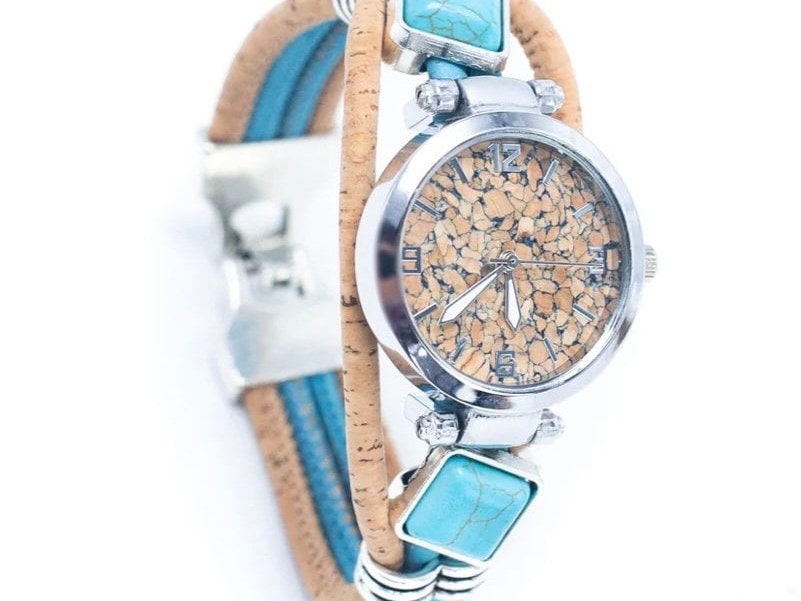 Handmade Cork Watch for Women - Eco-Friendly Timepiece with Natural Cork Band