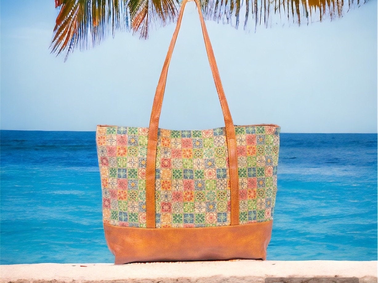 Eco-Friendly Chic Tote Bag, Beach Bag Tote, Floridian Style by Ecolifearth