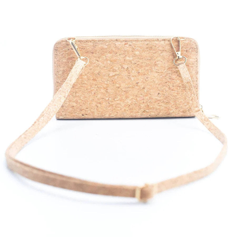 Stylish Cork Crossbody Wallet - Eco-Friendly Vegan Leather Purse