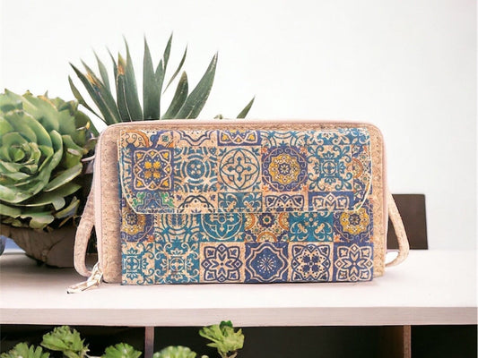 Stylish Cork Crossbody Wallet - Eco-Friendly Vegan Leather Purse by Ecolifearth