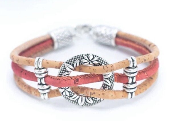 Unique Cork Bracelet - Handcrafted Eco-friendly Jewelry