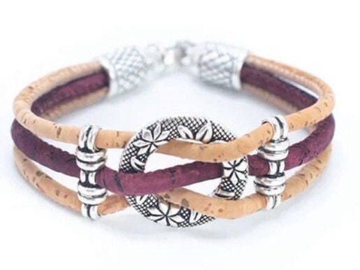 Unique Cork Bracelet - Handcrafted Eco-friendly Jewelry