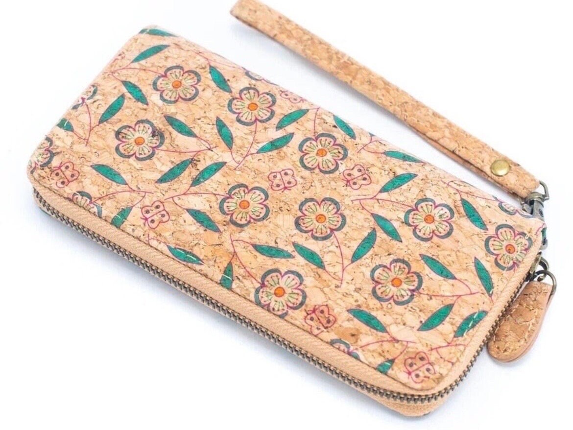 Cruelty-free Wallet, Women’s Wallet, Boho Wallet, Handmade Wallet, Handcrafted Wallet, Vegan Leather Wallet, buttercup Pattern